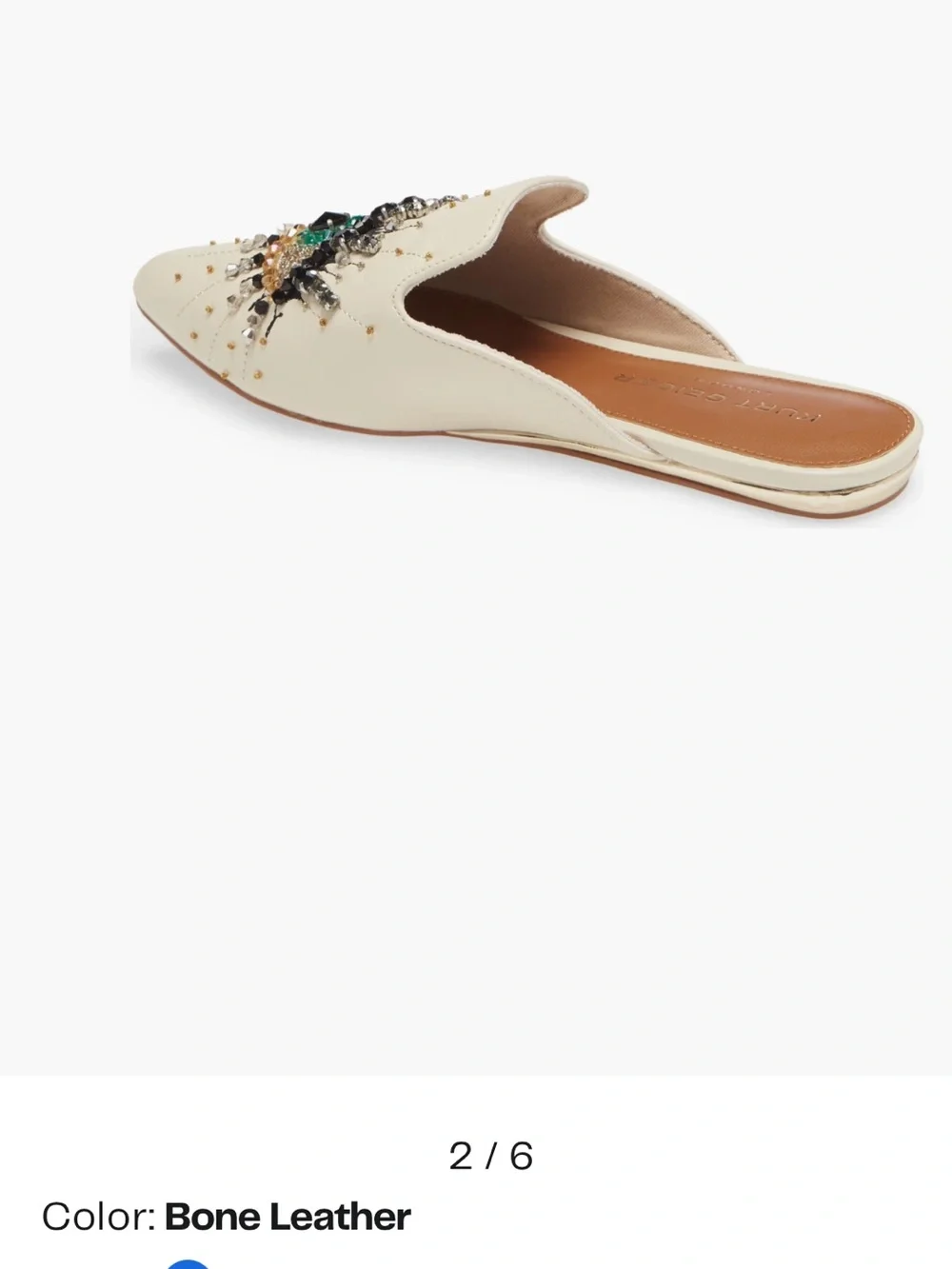 Kurt Geiger London Olive Eye Mule $150 run small women 41 US 10.5 Bone leather.